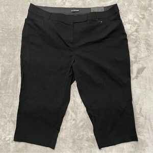 NWT Lane Bryant Black Classic Trouser Bermuda Shorts Size 28